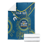 Custom NRL Eels NAIDOC Week Blanket Keep The Fire Burning Indigenous Art
