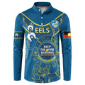 Custom NRL Eels NAIDOC Week Button Sweatshirt Keep The Fire Burning Indigenous Art