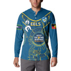 Custom NRL Eels NAIDOC Week Button Sweatshirt Keep The Fire Burning Indigenous Art