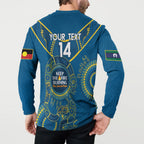 Custom NRL Eels NAIDOC Week Button Sweatshirt Keep The Fire Burning Indigenous Art