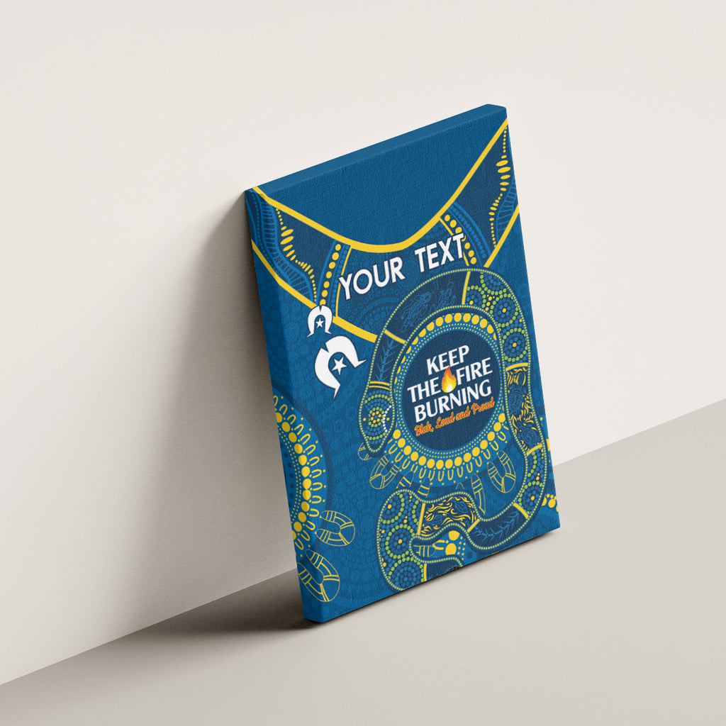 Custom NRL Eels NAIDOC Week Canvas Wall Art Keep The Fire Burning Indigenous Art
