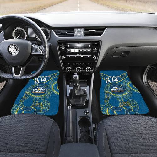Custom NRL Eels NAIDOC Week Car Mats Keep The Fire Burning Indigenous Art