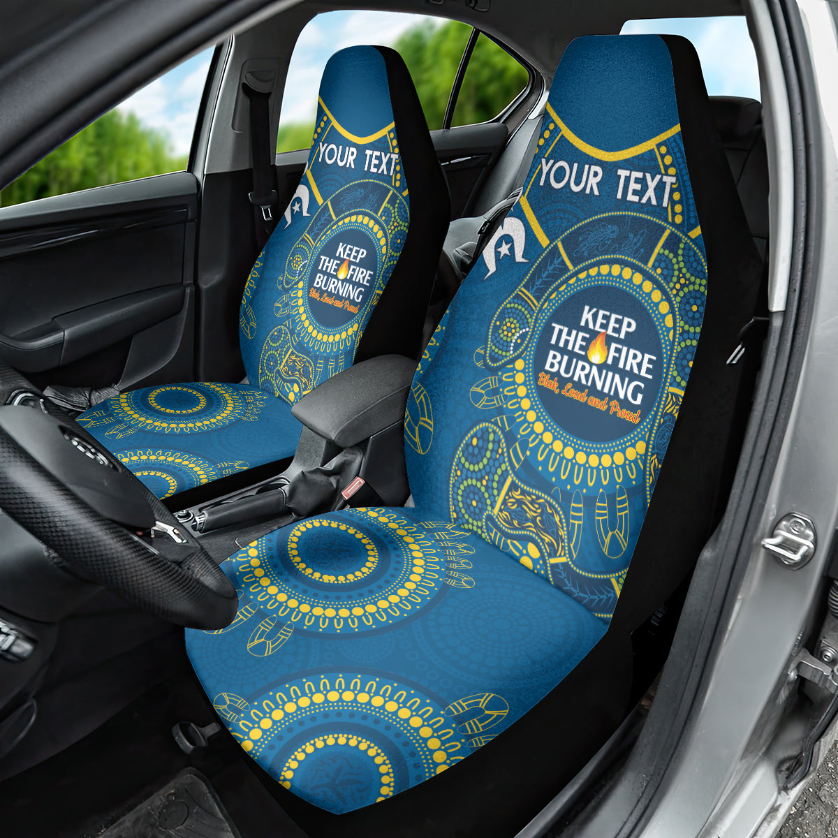 Custom NRL Eels NAIDOC Week Car Seat Cover Keep The Fire Burning Indigenous Art