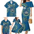 Custom NRL Eels NAIDOC Week Family Matching Mermaid Dress and Hawaiian Shirt Keep The Fire Burning Indigenous Art
