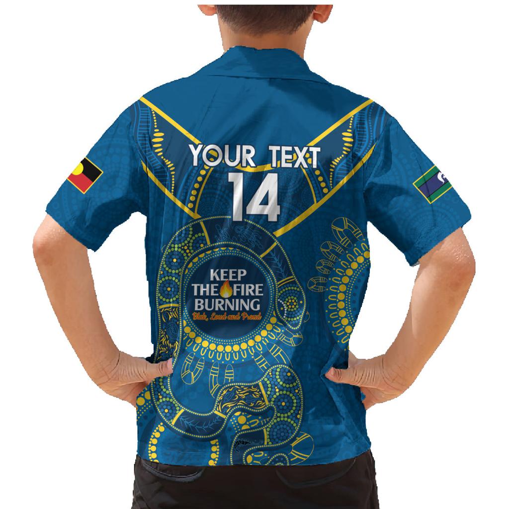 Custom NRL Eels NAIDOC Week Family Matching Mermaid Dress and Hawaiian Shirt Keep The Fire Burning Indigenous Art