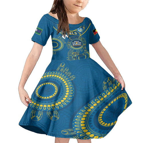 Custom NRL Eels NAIDOC Week Family Matching Mermaid Dress and Hawaiian Shirt Keep The Fire Burning Indigenous Art