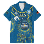 Custom NRL Eels NAIDOC Week Family Matching Mermaid Dress and Hawaiian Shirt Keep The Fire Burning Indigenous Art