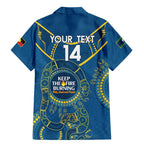 Custom NRL Eels NAIDOC Week Family Matching Mermaid Dress and Hawaiian Shirt Keep The Fire Burning Indigenous Art