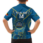 Custom NRL Eels NAIDOC Week Family Matching Off The Shoulder Long Sleeve Dress and Hawaiian Shirt Keep The Fire Burning Indigenous Art