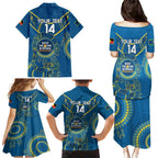 Custom NRL Eels NAIDOC Week Family Matching Puletasi and Hawaiian Shirt Keep The Fire Burning Indigenous Art