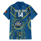 Custom NRL Eels NAIDOC Week Family Matching Puletasi and Hawaiian Shirt Keep The Fire Burning Indigenous Art