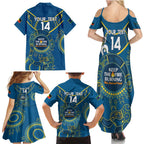 Custom NRL Eels NAIDOC Week Family Matching Summer Maxi Dress and Hawaiian Shirt Keep The Fire Burning Indigenous Art