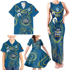Custom NRL Eels NAIDOC Week Family Matching Tank Maxi Dress and Hawaiian Shirt Keep The Fire Burning Indigenous Art