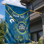 Custom NRL Eels NAIDOC Week Garden Flag Keep The Fire Burning Indigenous Art