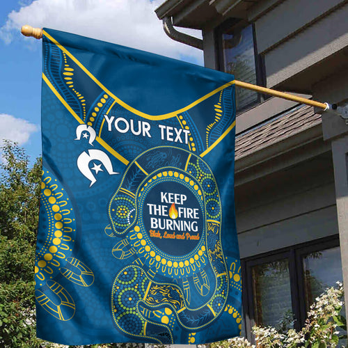 Custom NRL Eels NAIDOC Week Garden Flag Keep The Fire Burning Indigenous Art