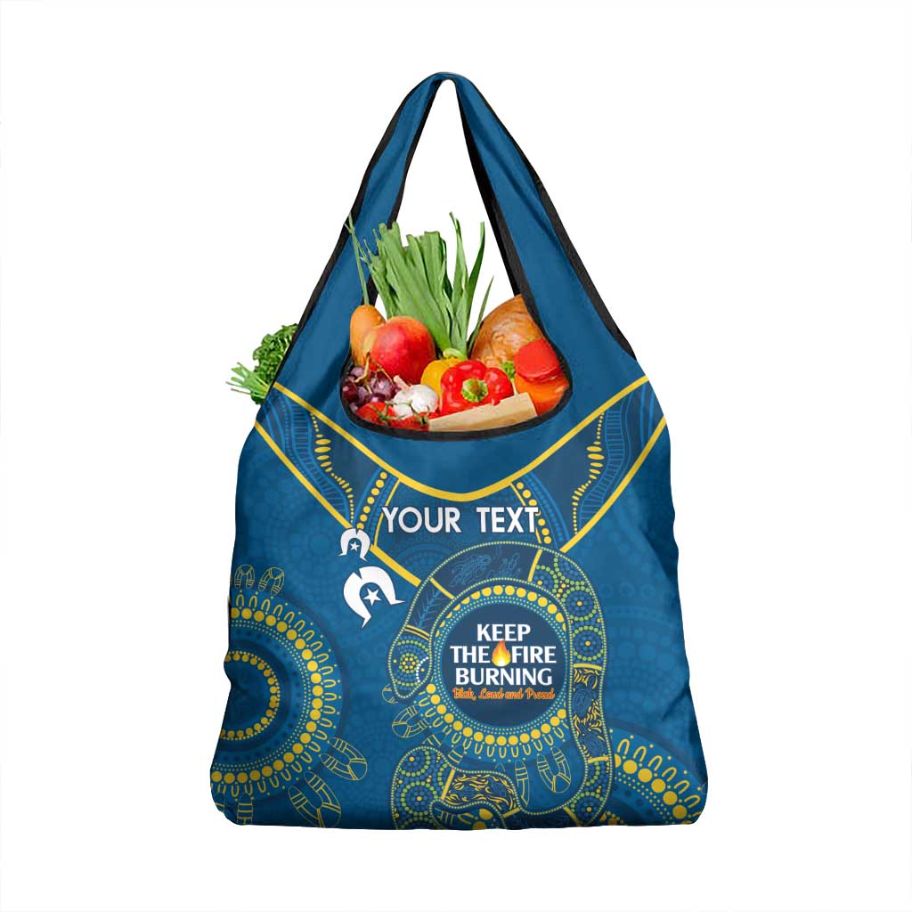 Custom NRL Eels NAIDOC Week Grocery Bag Keep The Fire Burning Indigenous Art