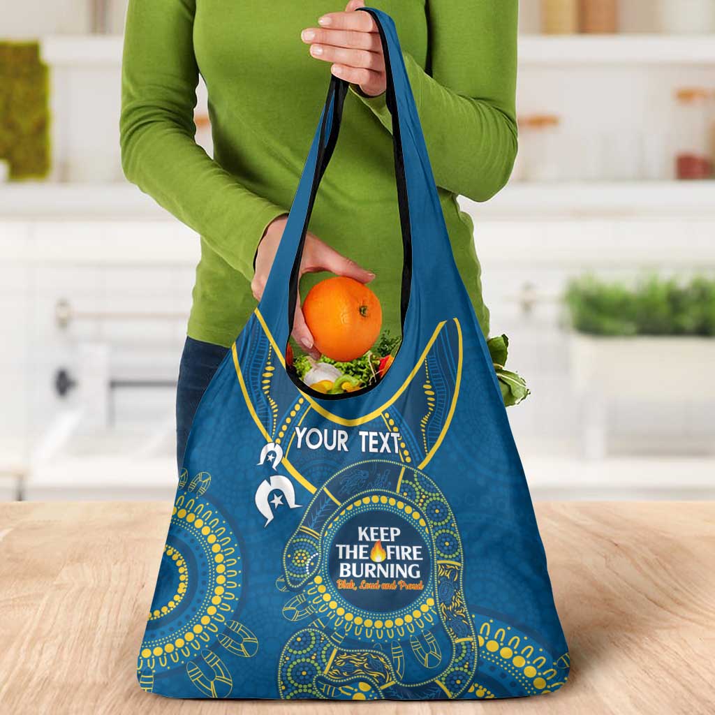Custom NRL Eels NAIDOC Week Grocery Bag Keep The Fire Burning Indigenous Art
