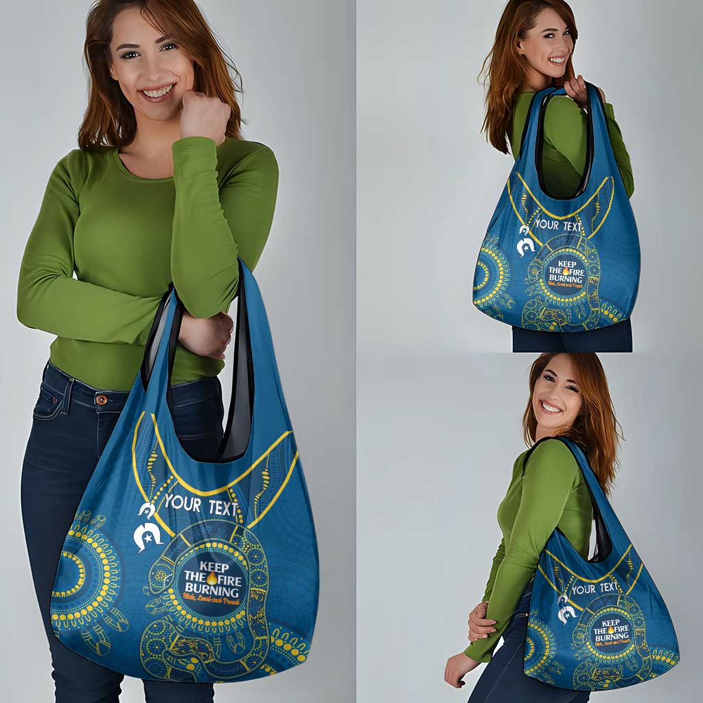 Custom NRL Eels NAIDOC Week Grocery Bag Keep The Fire Burning Indigenous Art