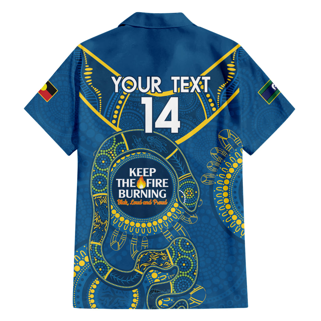 Custom NRL Eels NAIDOC Week Hawaiian Shirt Keep The Fire Burning Indigenous Art