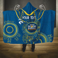 Custom NRL Eels NAIDOC Week Hooded Blanket Keep The Fire Burning Indigenous Art