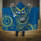 Custom NRL Eels NAIDOC Week Hooded Blanket Keep The Fire Burning Indigenous Art