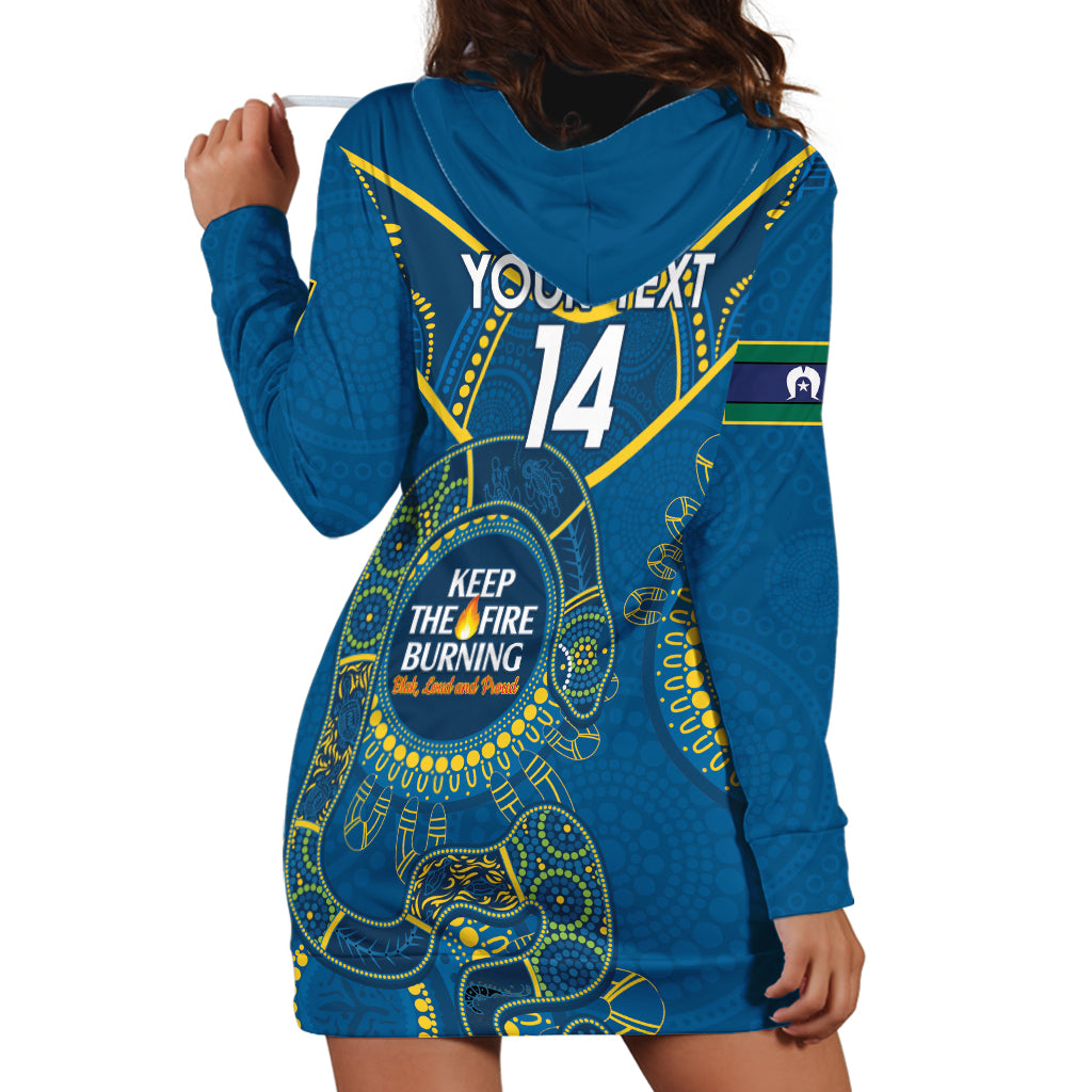 Custom NRL Eels NAIDOC Week Hoodie Dress Keep The Fire Burning Indigenous Art