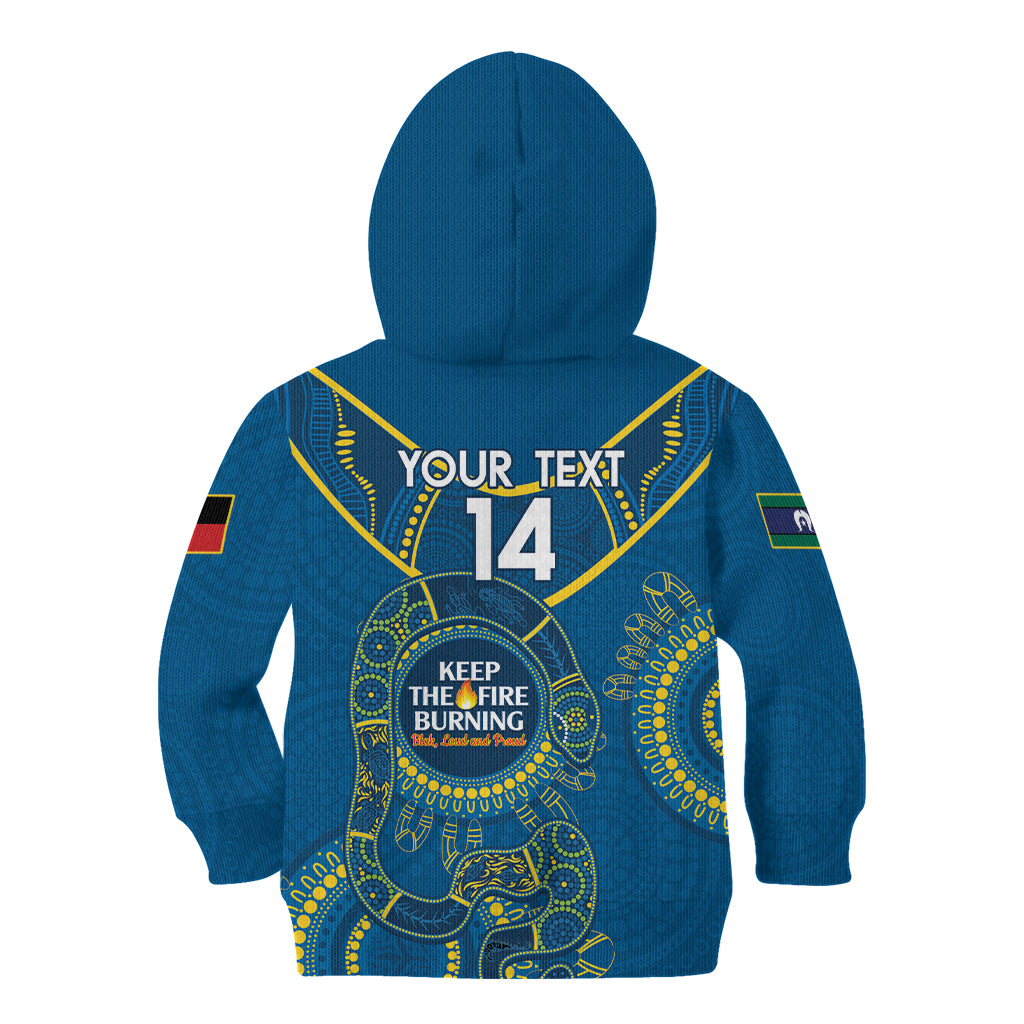 Custom NRL Eels NAIDOC Week Kid Hoodie Keep The Fire Burning Indigenous Art