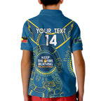 Custom NRL Eels NAIDOC Week Kid Polo Shirt Keep The Fire Burning Indigenous Art