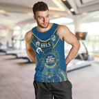 Custom NRL Eels NAIDOC Week Men Tank Top Keep The Fire Burning Indigenous Art