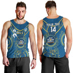 Custom NRL Eels NAIDOC Week Men Tank Top Keep The Fire Burning Indigenous Art