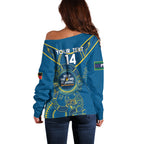 Custom NRL Eels NAIDOC Week Off Shoulder Sweater Keep The Fire Burning Indigenous Art