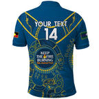 Custom NRL Eels NAIDOC Week Polo Shirt Keep The Fire Burning Indigenous Art