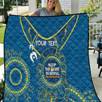 Custom NRL Eels NAIDOC Week Quilt Keep The Fire Burning Indigenous Art
