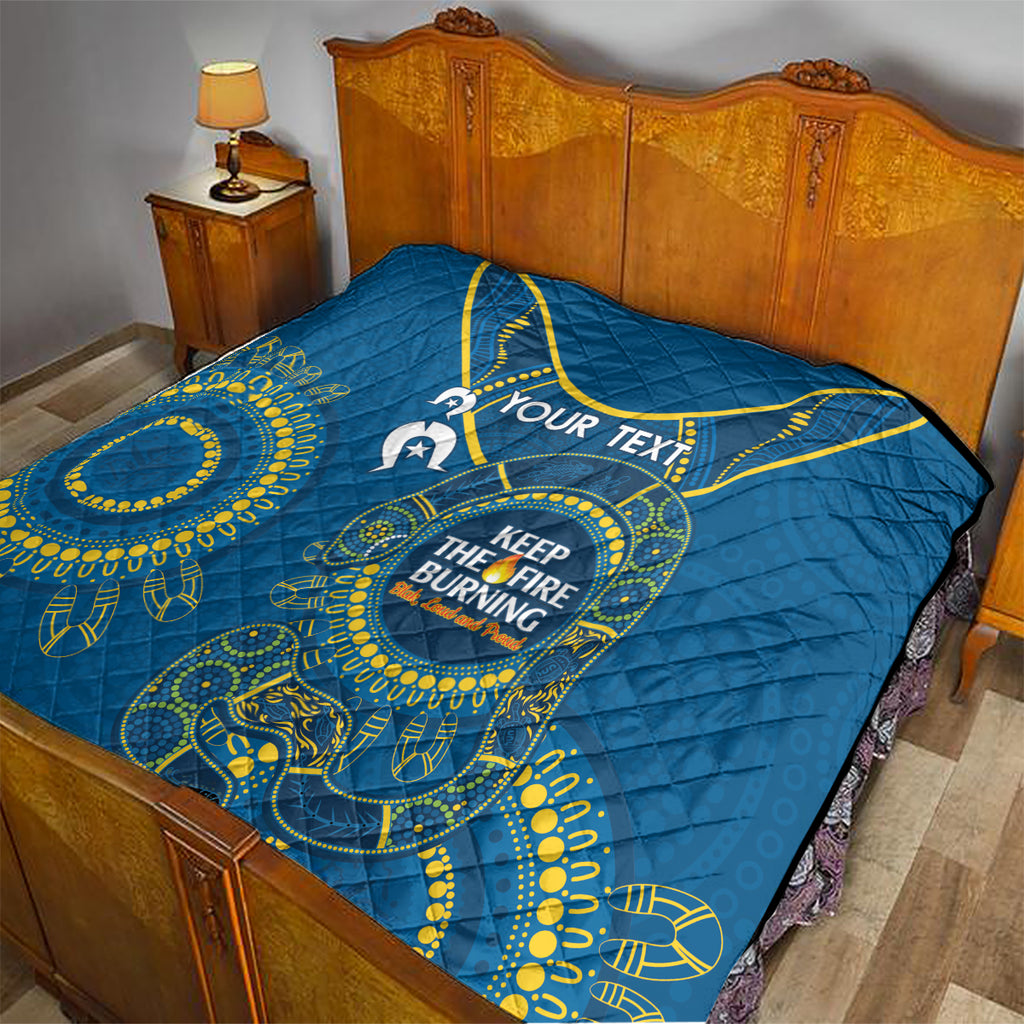 Custom NRL Eels NAIDOC Week Quilt Keep The Fire Burning Indigenous Art