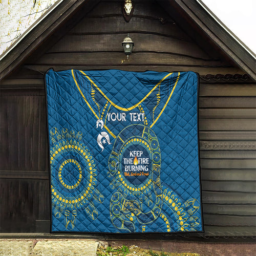 Custom NRL Eels NAIDOC Week Quilt Keep The Fire Burning Indigenous Art
