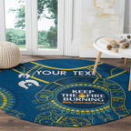Custom NRL Eels NAIDOC Week Round Carpet Keep The Fire Burning Indigenous Art