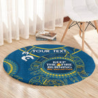 Custom NRL Eels NAIDOC Week Round Carpet Keep The Fire Burning Indigenous Art