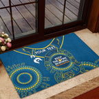 Custom NRL Eels NAIDOC Week Rubber Doormat Keep The Fire Burning Indigenous Art