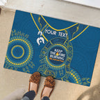 Custom NRL Eels NAIDOC Week Rubber Doormat Keep The Fire Burning Indigenous Art