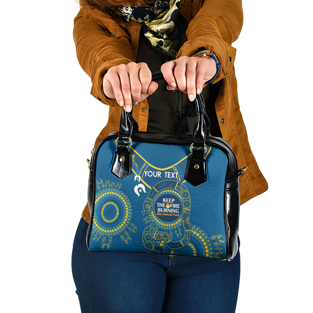 Custom NRL Eels NAIDOC Week Shoulder Handbag Keep The Fire Burning Indigenous Art