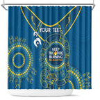 Custom NRL Eels NAIDOC Week Shower Curtain Keep The Fire Burning Indigenous Art