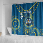 Custom NRL Eels NAIDOC Week Shower Curtain Keep The Fire Burning Indigenous Art