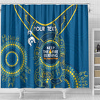 Custom NRL Eels NAIDOC Week Shower Curtain Keep The Fire Burning Indigenous Art