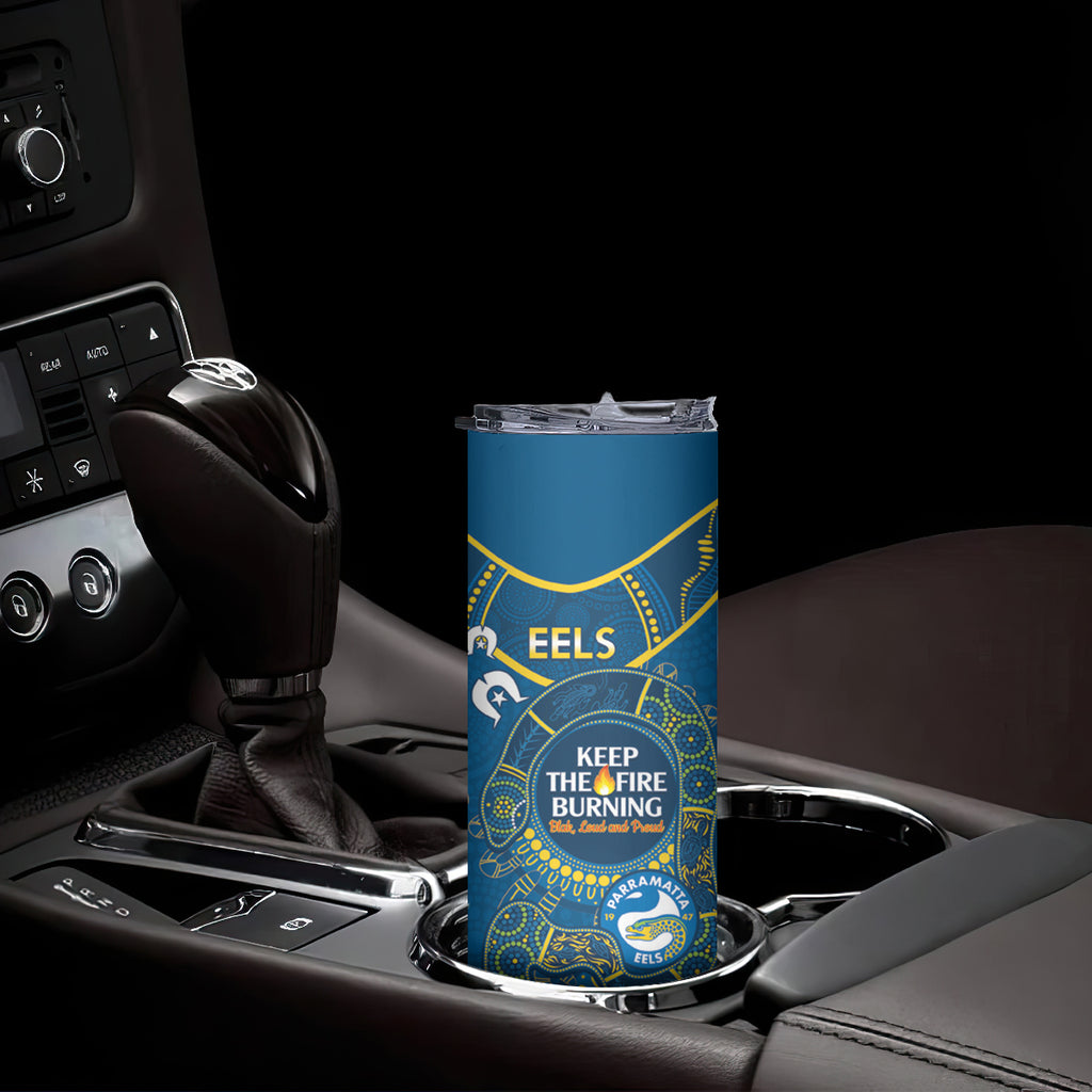 NRL Eels NAIDOC Week Skinny Tumbler Keep The Fire Burning Indigenous Art