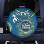 Custom NRL Eels NAIDOC Week Spare Tire Cover Keep The Fire Burning Indigenous Art
