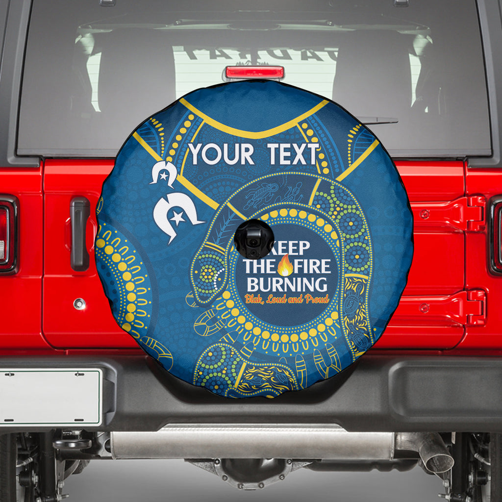 Custom NRL Eels NAIDOC Week Spare Tire Cover Keep The Fire Burning Indigenous Art