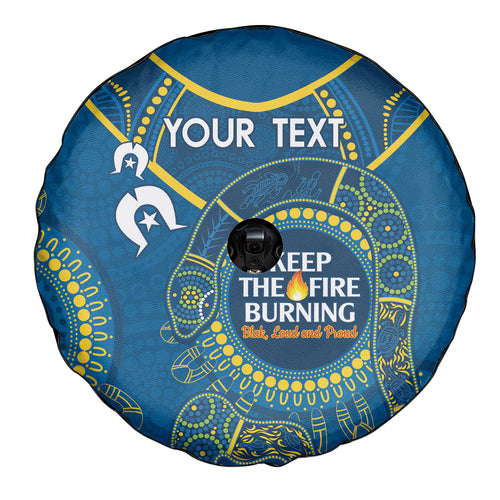 Custom NRL Eels NAIDOC Week Spare Tire Cover Keep The Fire Burning Indigenous Art