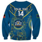 Custom NRL Eels NAIDOC Week Sweatshirt Keep The Fire Burning Indigenous Art