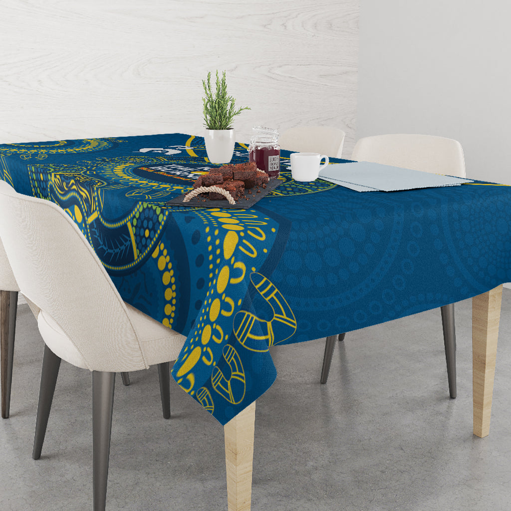 Custom NRL Eels NAIDOC Week Tablecloth Keep The Fire Burning Indigenous Art