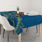 Custom NRL Eels NAIDOC Week Tablecloth Keep The Fire Burning Indigenous Art